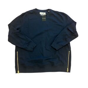 NWT Good Counsel men's king Crewneck sweatshirt with side zip size 2x navy